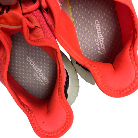 Adidas SIZE 10 Womens Kaptir X Signal Coral Orange Cloudfoam Sneakers - Picture 9 of 10